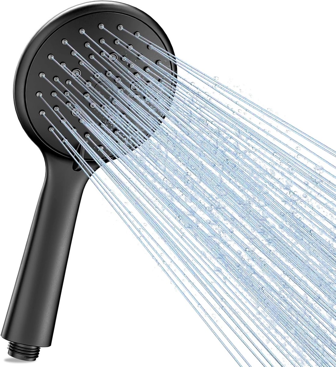 Hogedruk douchekop 5 straalmodi - mat zwart - siliconen sproeiers - geniet van een luxe douche-ervaring - ShopVlot