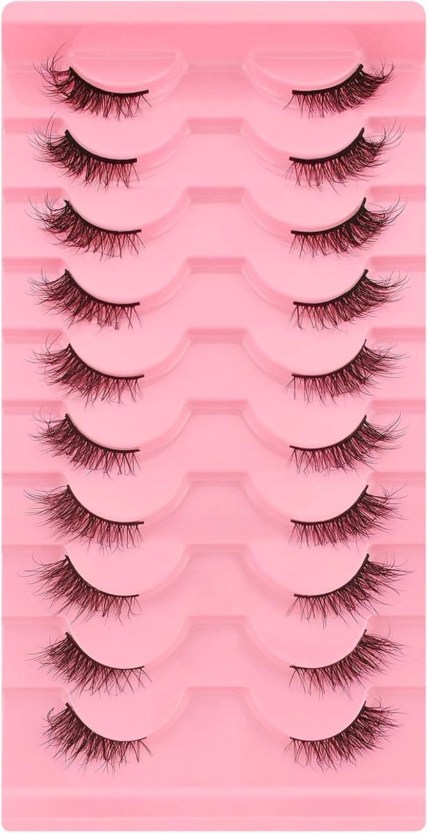 Half wimpers 15 mm - Fluffy cat eye look - Natuurlijke accent wimpers - Eenvoudig aan te brengen - ShopVlot