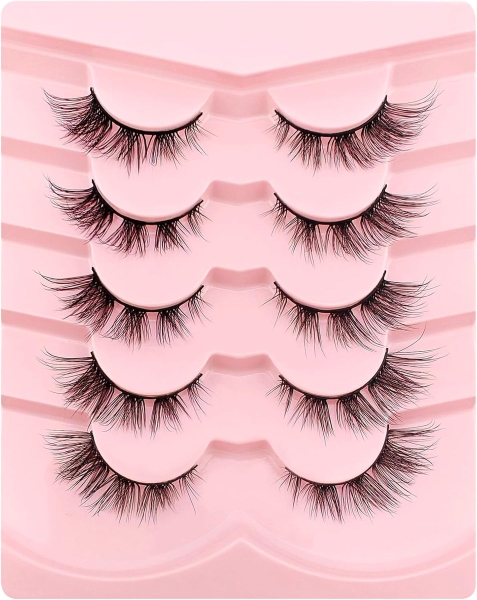 Valse Wimpers Cat Eye - Fluffy Volume Krullend - Natuurlijke Look - Herbruikbaar - ShopVlot