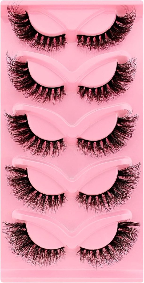 Valse wimpers kattenogen - natuurlijke kunstwimpers - 5 paar herbruikbaar - handgemaakt voor een natuurlijke look - ShopVlot