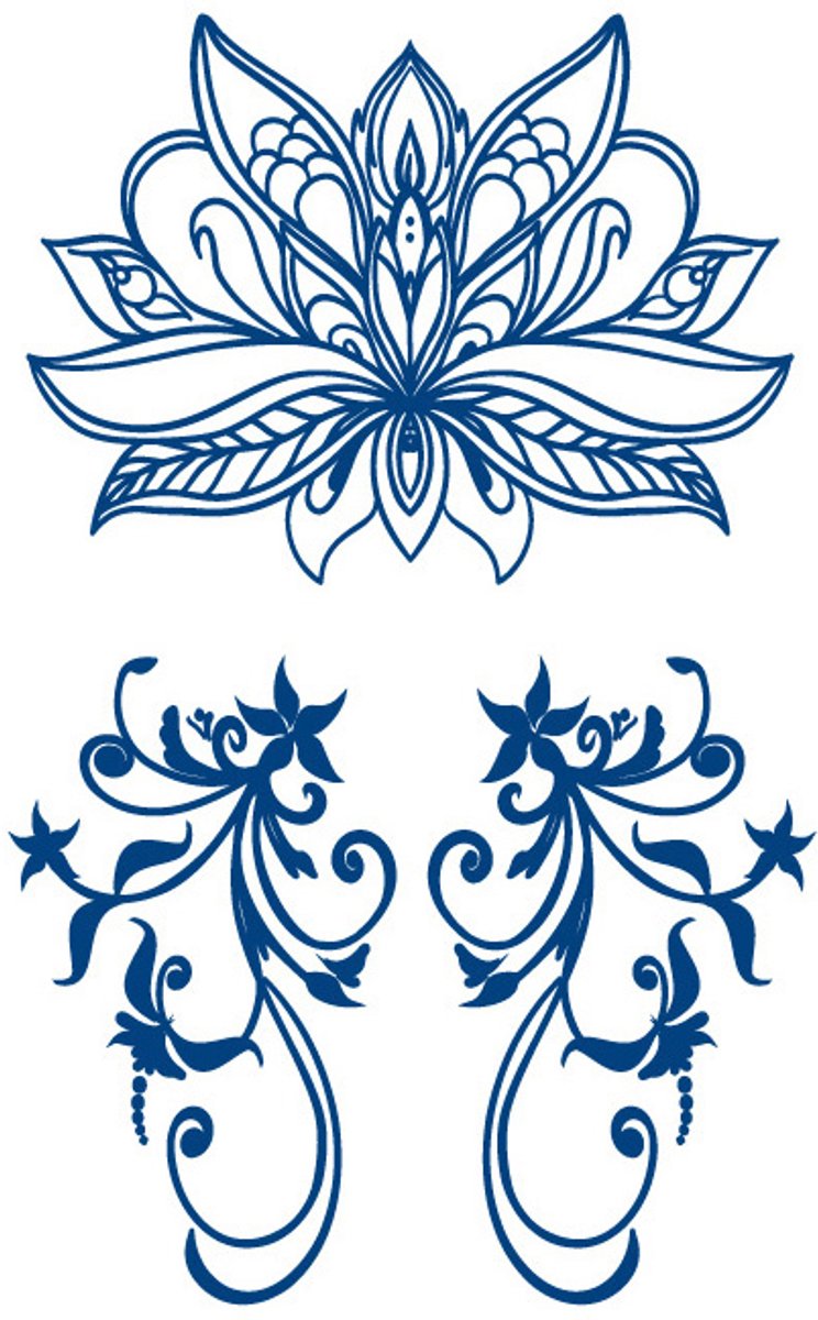 Tijdelijke tattoo Lotus and Lace 2 weken