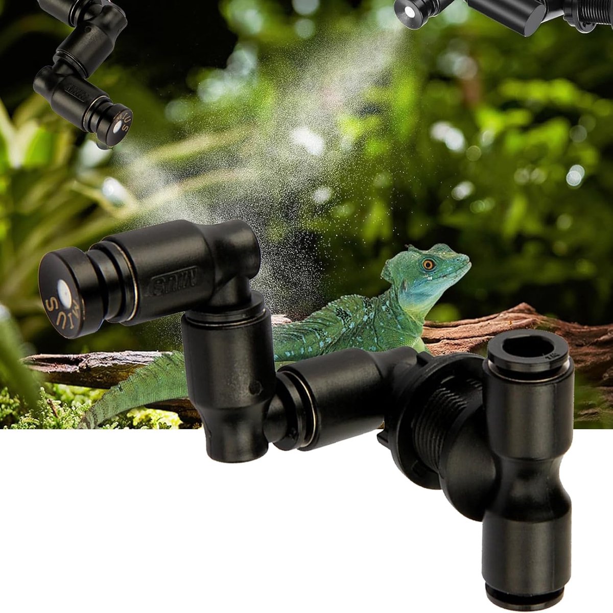 Reptielen Fogger Mist Sprinkler - Verstelbare Pet Koeling - 360° Mist Systeem - ShopVlot