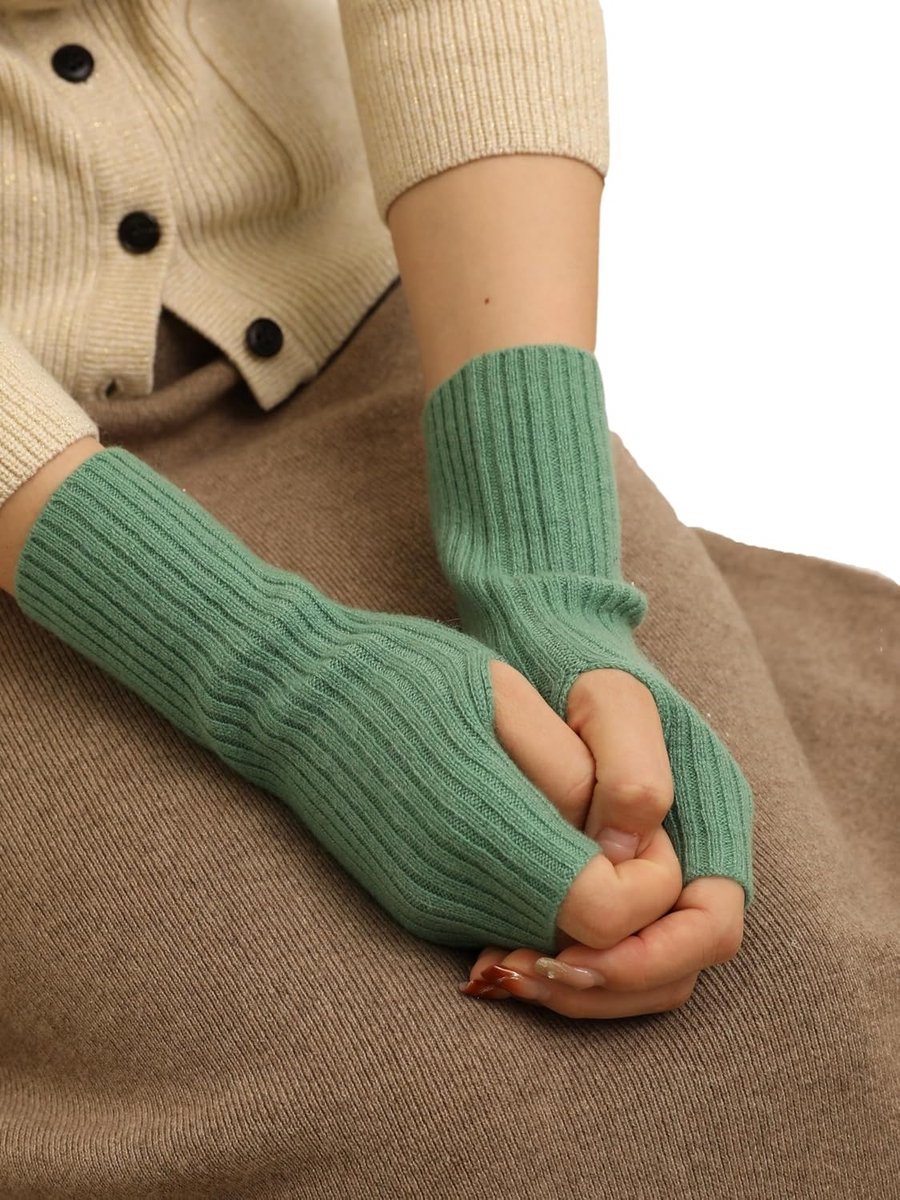 Vingerloze Handschoenen Ribbel - Cashmere Wol - Polswarmers - Ideaal voor koude dagen - ShopVlot