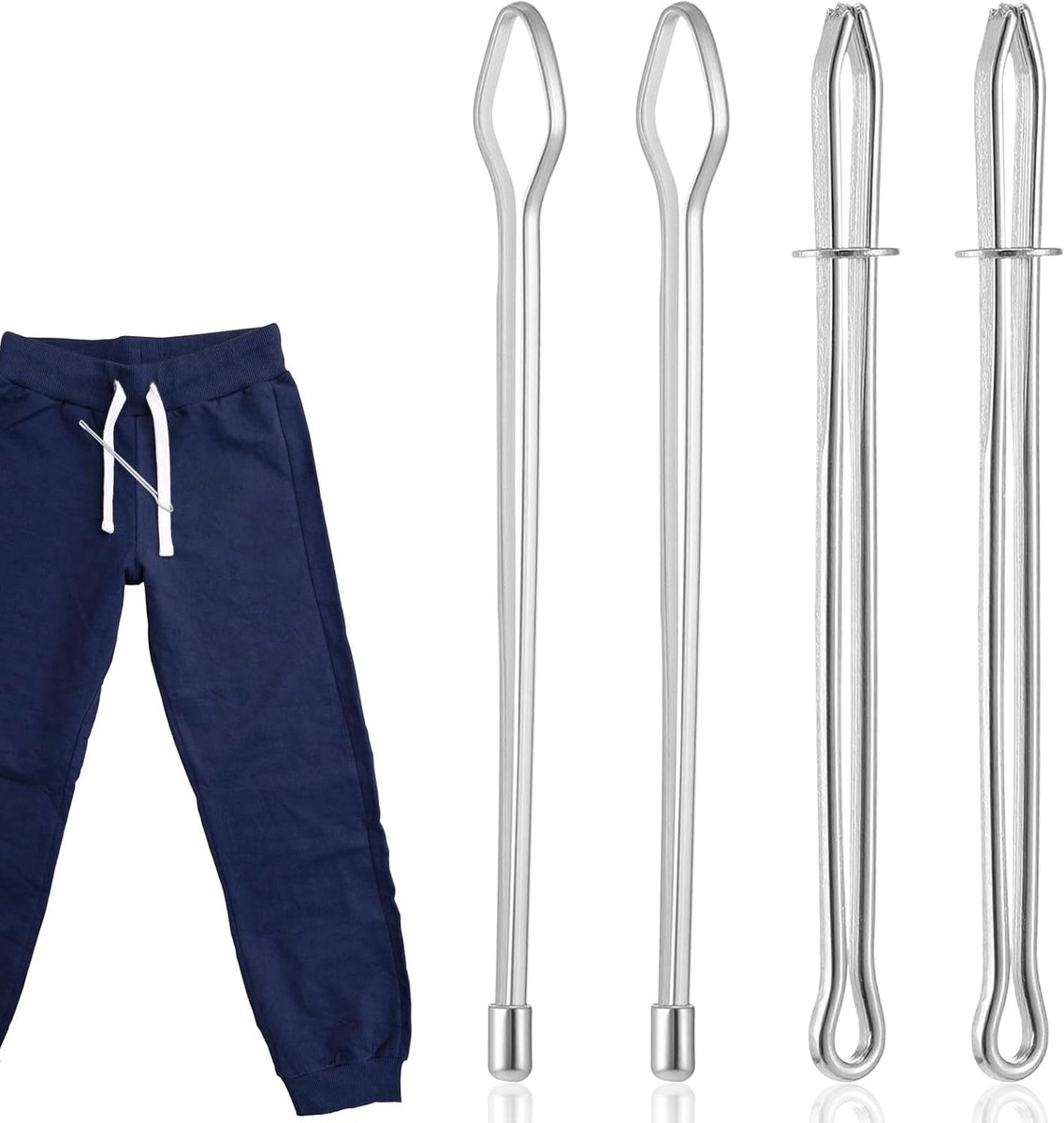 Draadtrekker set - 4 stuks - RVS draadtrekkers - Eenvoudig koordtrekken voor joggers - ShopVlot