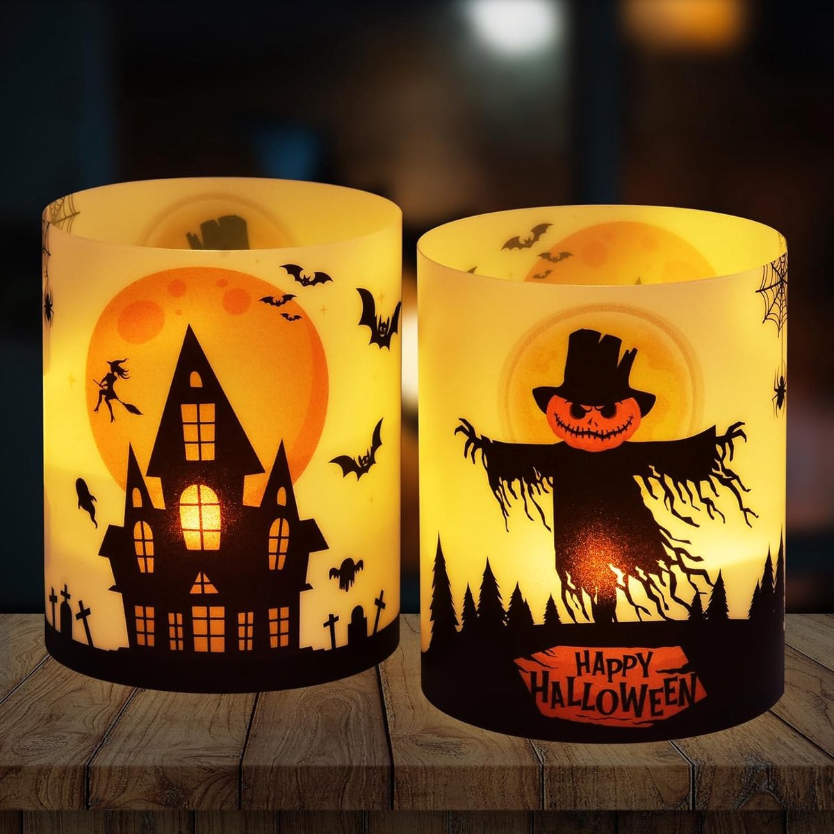 Lantaarn tafeldecoratie 12 stuks - kerstversiering - binnen en buiten - sfeervolle verlichting - ShopVlot