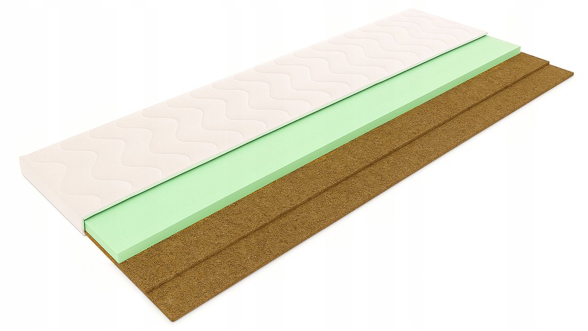 Matrasoplegger 90x200 cm - Hard H4/H5 - Topper met Kokos en Schuim