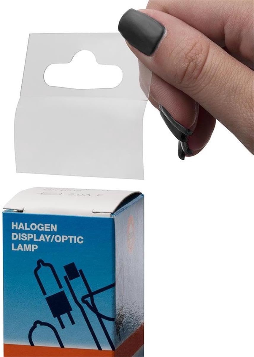 Adhesieve haak accessoires 50 x 20 mm - transparant - 50 stuks - ideaal voor productweergave in winkels - ShopVlot