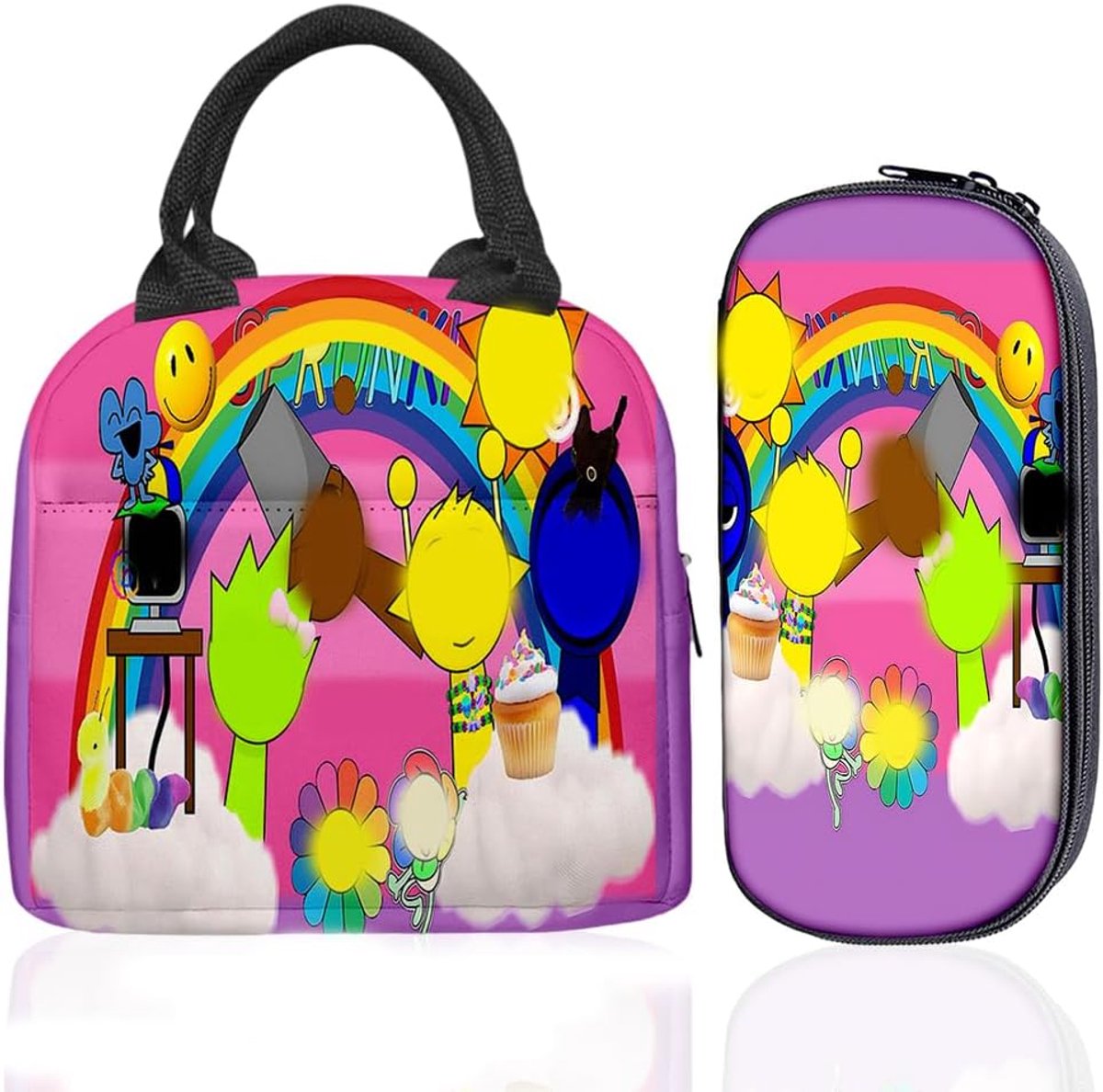 Lunchtas met cartoons - geïsoleerd - grotere capaciteit - schattig ontwerp voor mannen, vrouwen en kinderen - ShopVlot