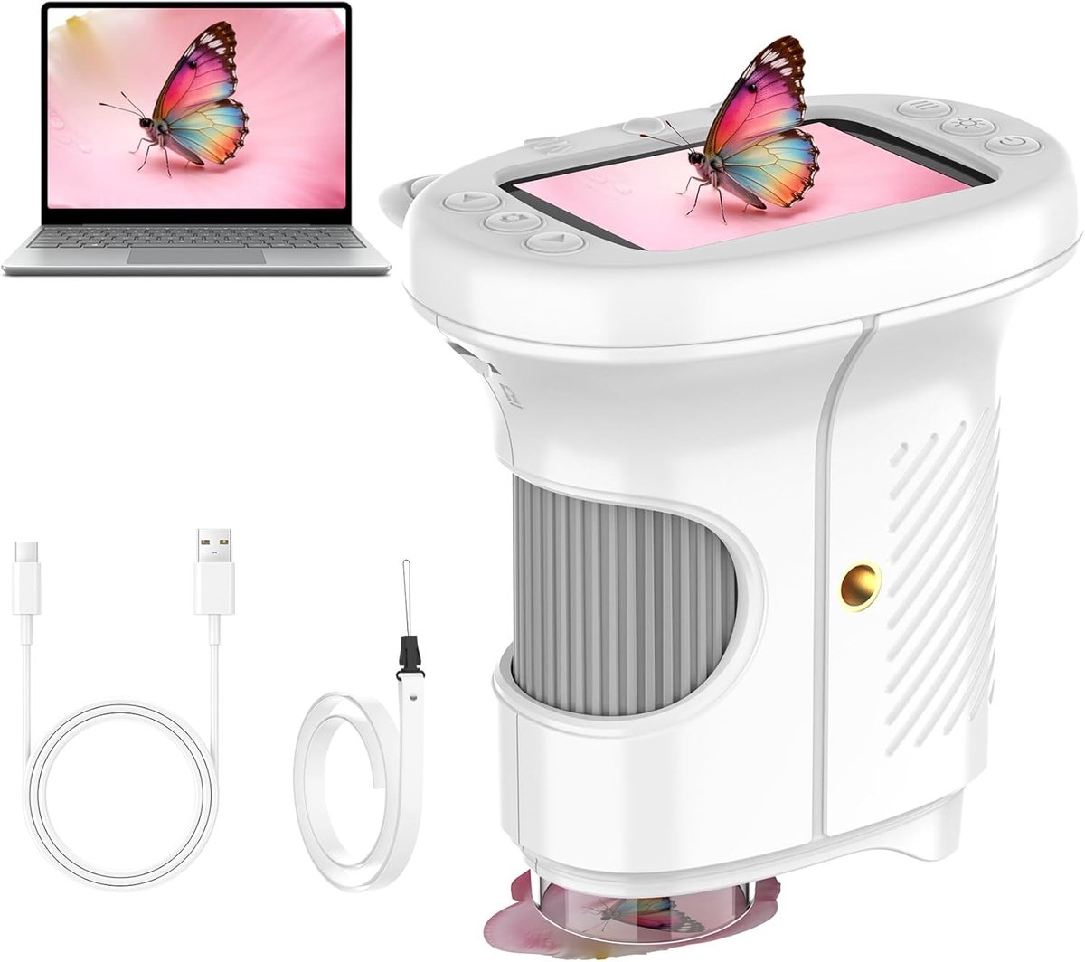 Handmicroscoop voor kinderen - 1000x zoom - digitale USB microscoop met 2.4 inch scherm - ShopVlot
