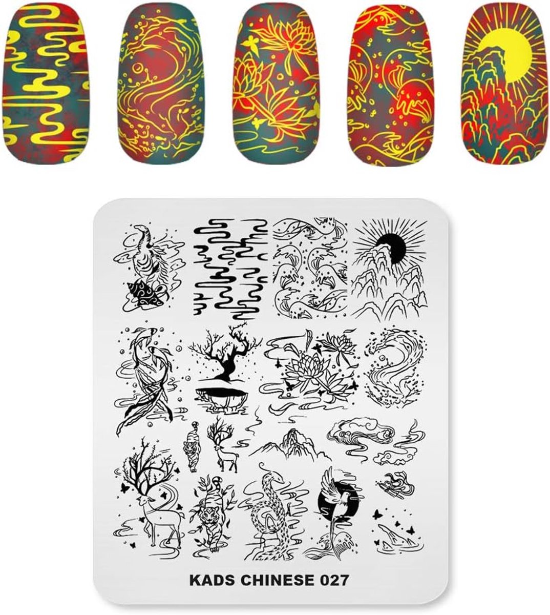 Nail Stamping Plates - Hoogwaardig RVS - Unieke Ontwerpen - Perfecte Manicure Effecten - ShopVlot