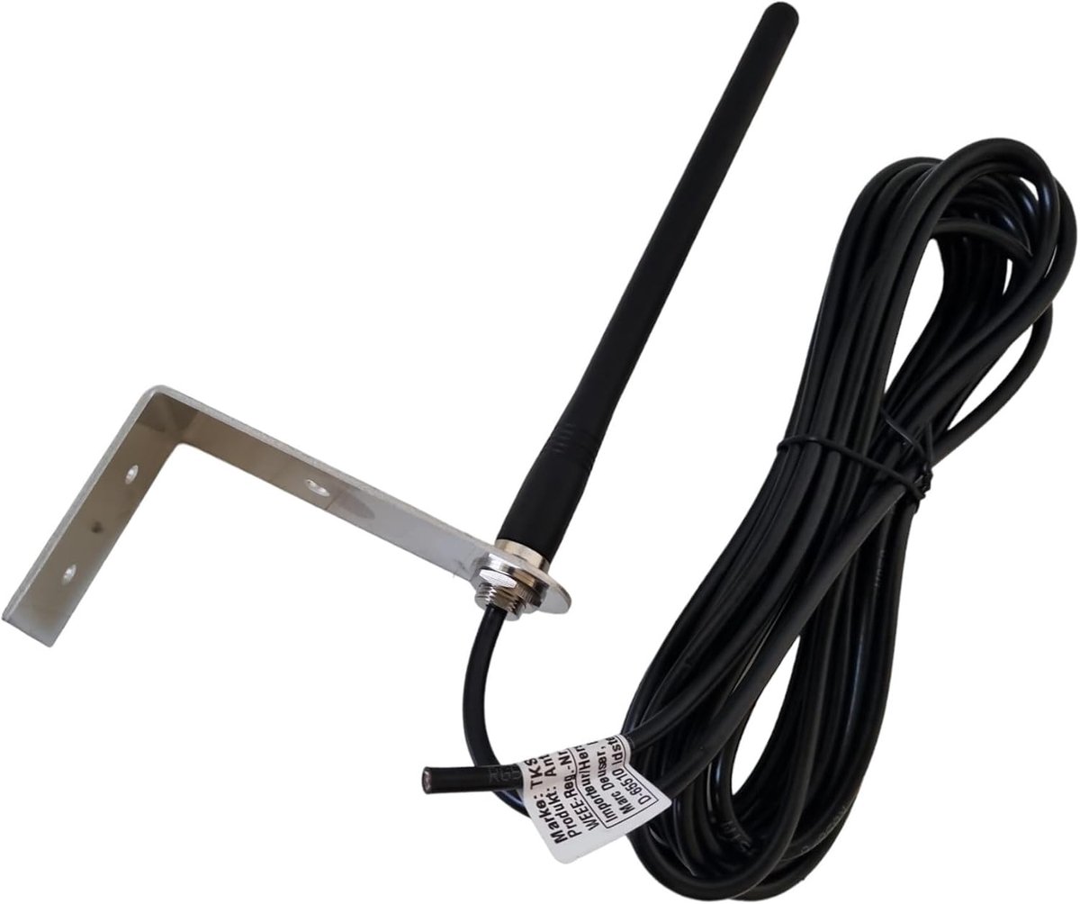 Buitenantenne 433.92 MHz met 5 m kabel - RG58U - muurbevestiging - verbeterde ontvanger voor garagepoorten - ShopVlot