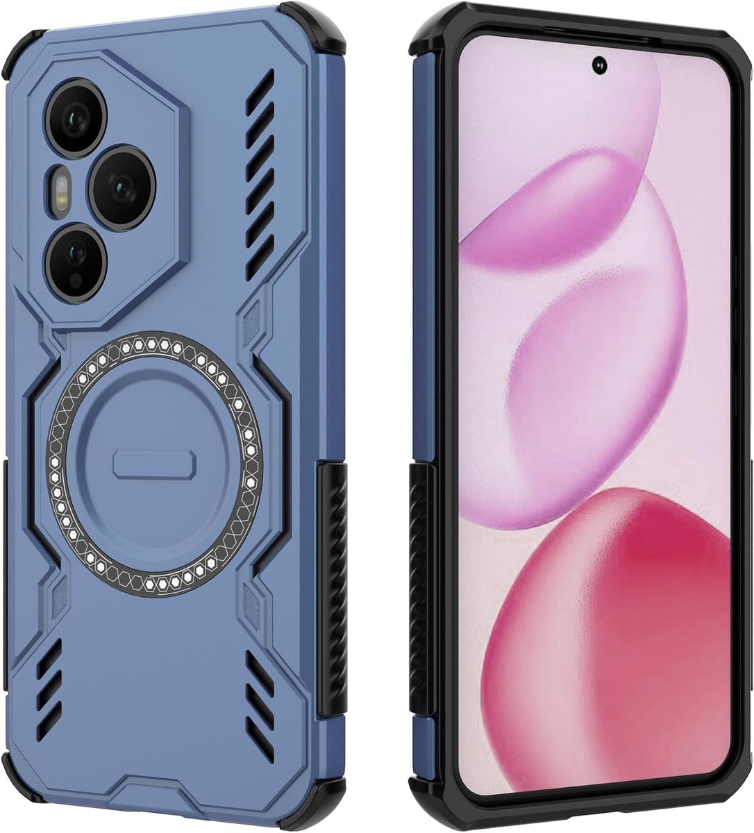 Magnetische hoes voor Honor 400 Lite - militaire schokbestendige hardcase - luchtkussens - optimale bescherming - ShopVlot