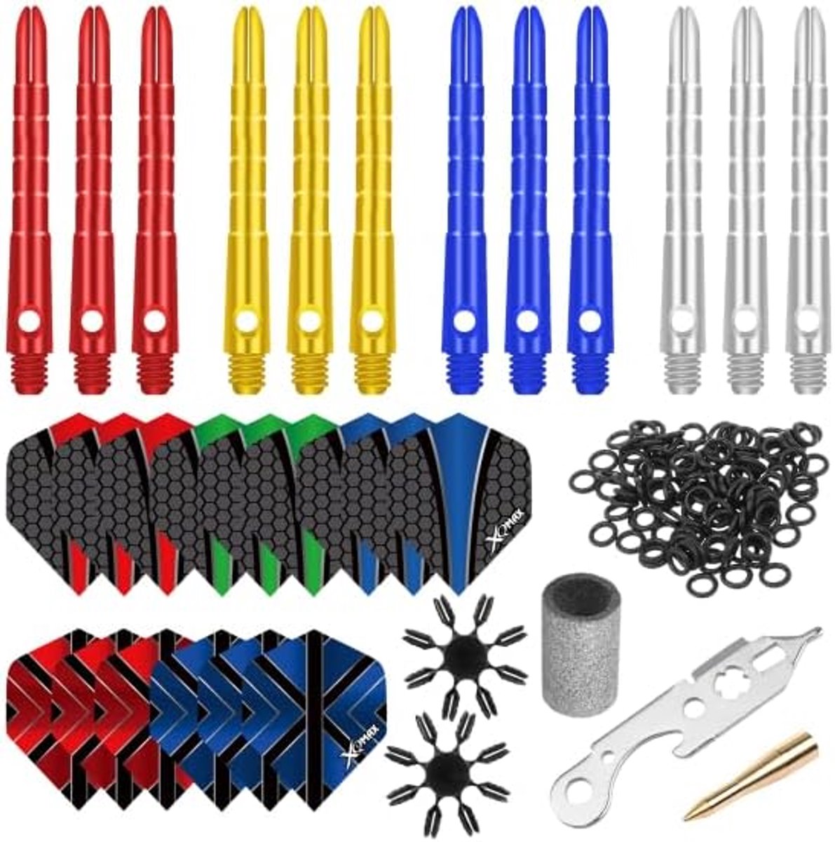 Dartset 146-delig - Schachten - Vliegers - Compleet met accessoires voor optimaal gebruik - ShopVlot