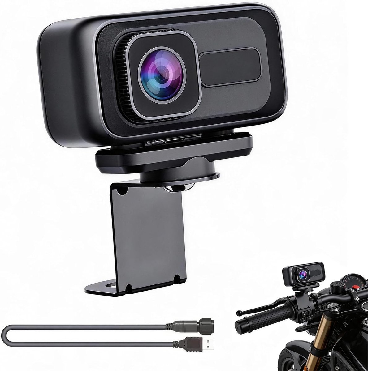 Action Cam motorfiets 1080p - 120° groothoek - IP65 waterdicht - real-time rijbewaking - ShopVlot