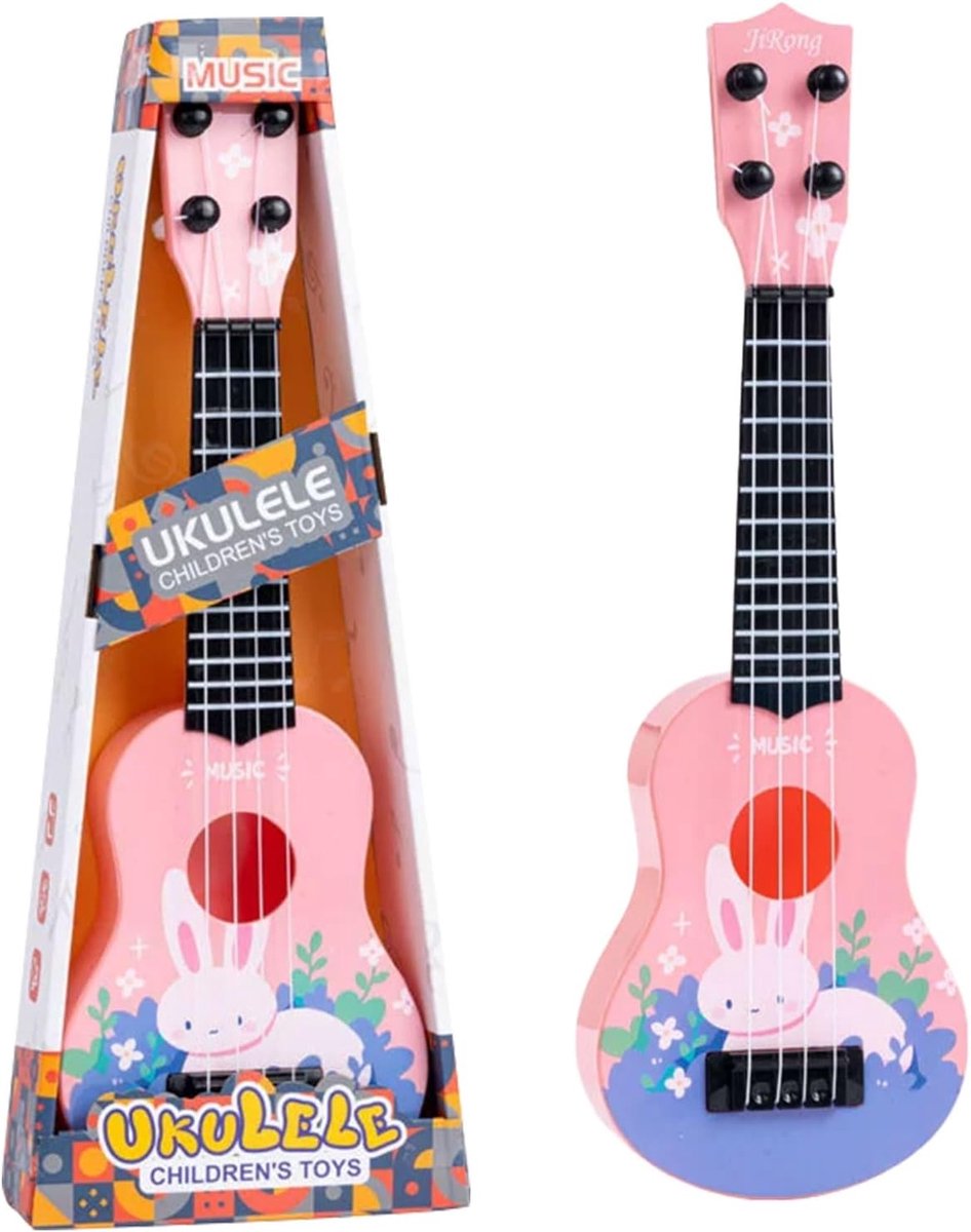 Ukulele voor kinderen 36 cm - houten speelgoed - 4 verstelbare snaren - muzikaal educatief speelgoed - ShopVlot