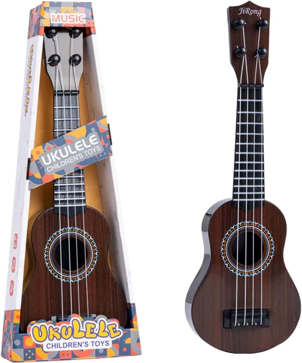 Ukulele voor kinderen 36 cm - Mini gitaar met 4 verstelbare snaren - Educatief muziekinstrument voor peuters - ShopVlot