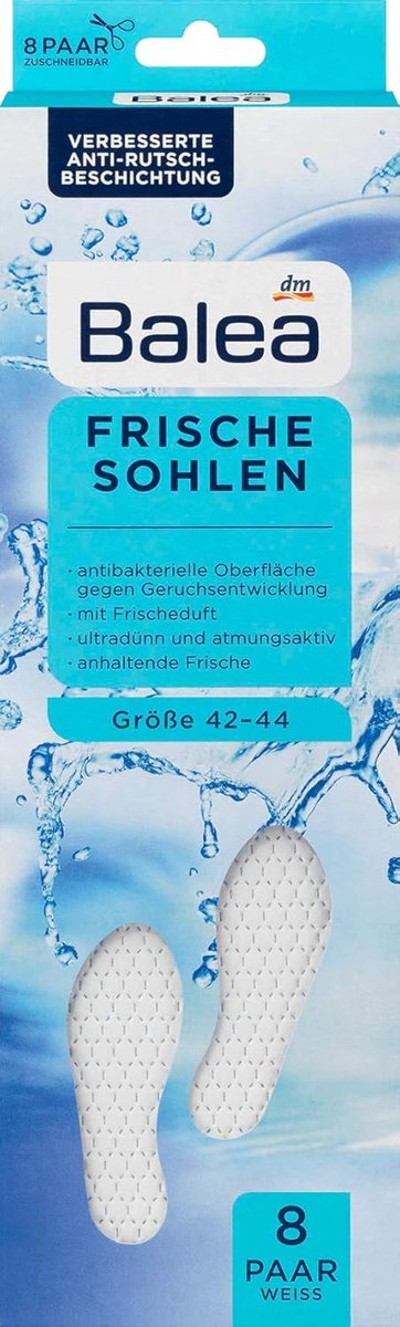 Schoenenzolen 42-44 - wit - 8 paar - voor frisse voeten - ShopVlot