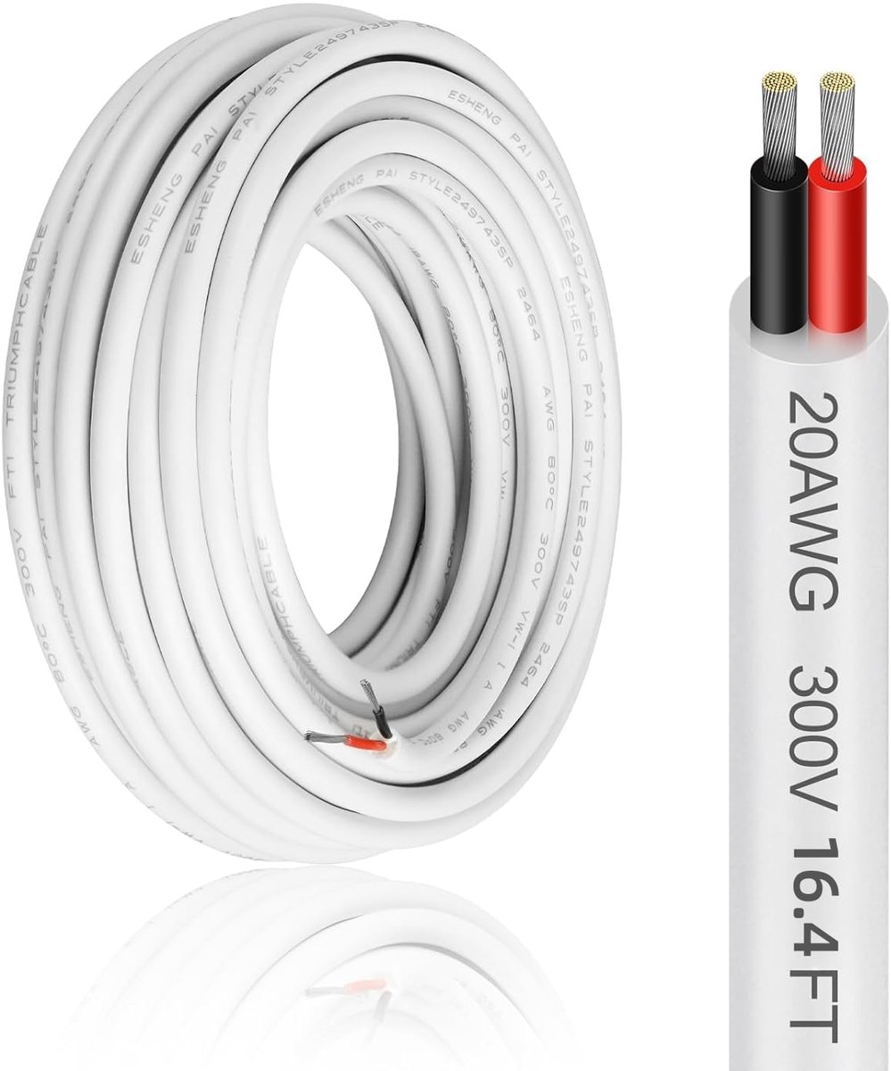 2-draads kabel 5 m - 2 x 0.5 mm² - lage weerstand - ideaal voor elektronica en verlichting - ShopVlot