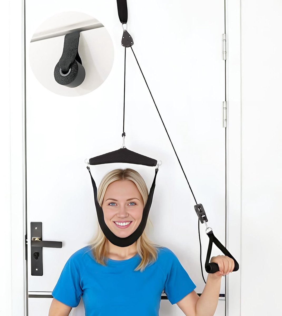 Neck Stretcher - Dubbele Ratchet - Nekpijn Verlichting - Fysiotherapie voor Hernia - ShopVlot