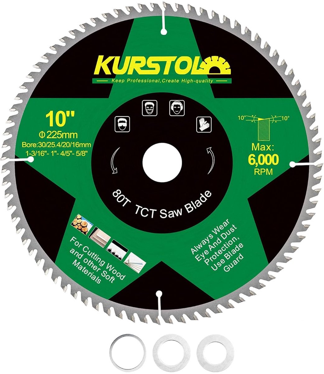 Cirkelzaagblad 255 x 30 mm - 80 Tanden voor Hout, Kunststof en Laminaten - Hoge slijtvastheid en nauwkeurige snede - ShopVlot
