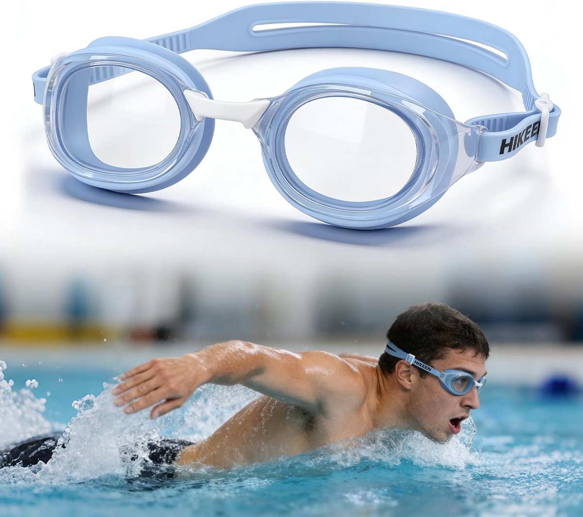 Zwembril met anticondensfunctie - 3D-siliconen afdichting - UV-bescherming - helder zicht - ShopVlot