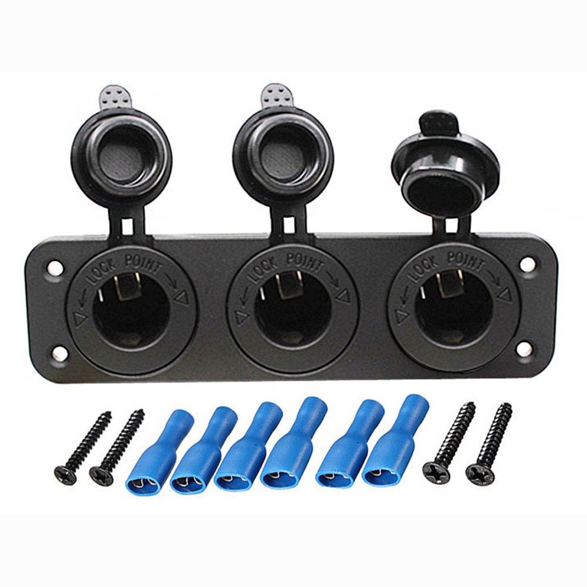 Cigarettenaansteker splitter 3-way - Waterproof 12V lader - Inclusief montagemateriaal - ShopVlot