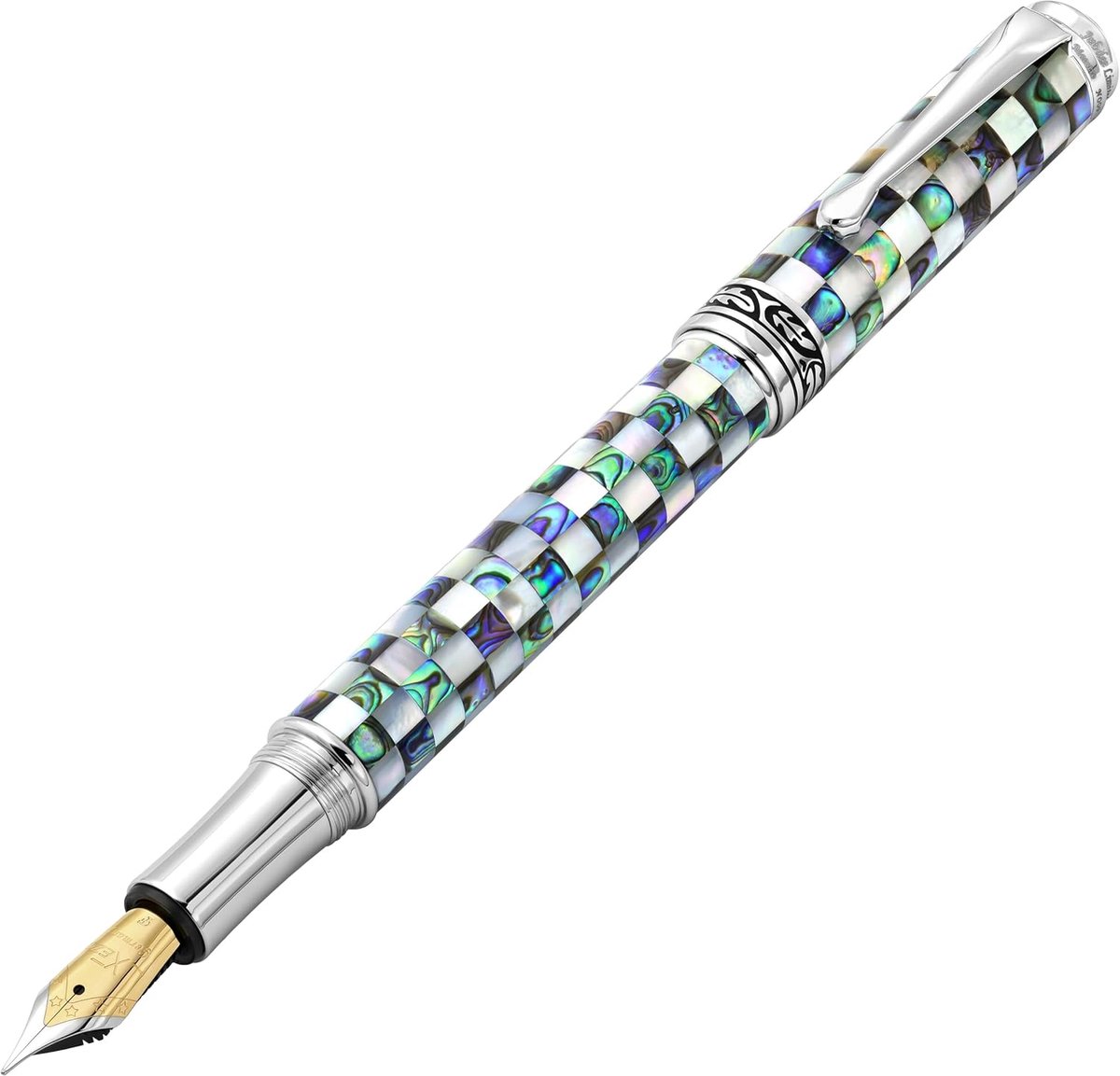 Vulpotlood extra fijn - Mozaïek van witte parelmoer en pāua schelp - Unieke limited edition - ShopVlot