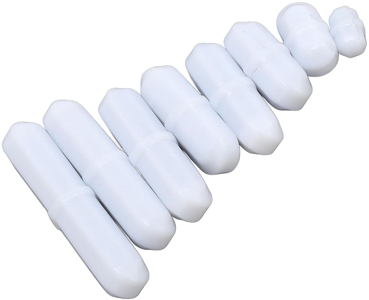 Roerstaafjes set - PTFE met antiaanbaklaag - 7 maten voor laboratorium - Efficiënt mengen - ShopVlot