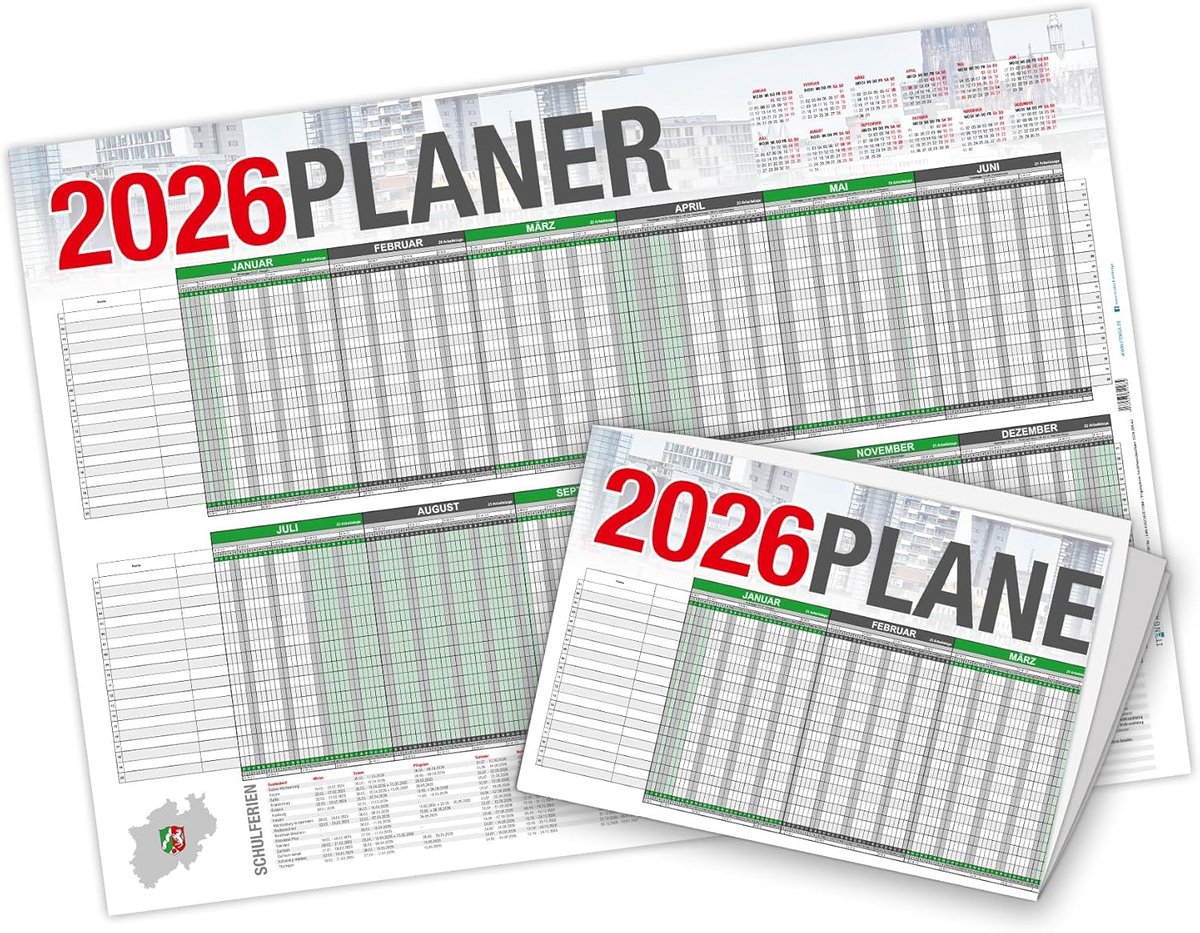 Wandplanner Holiday Planner A2 - Vouwbaar - Voor 20 medewerkers - Ideaal voor jaarlijkse vakantieplanning - ShopVlot