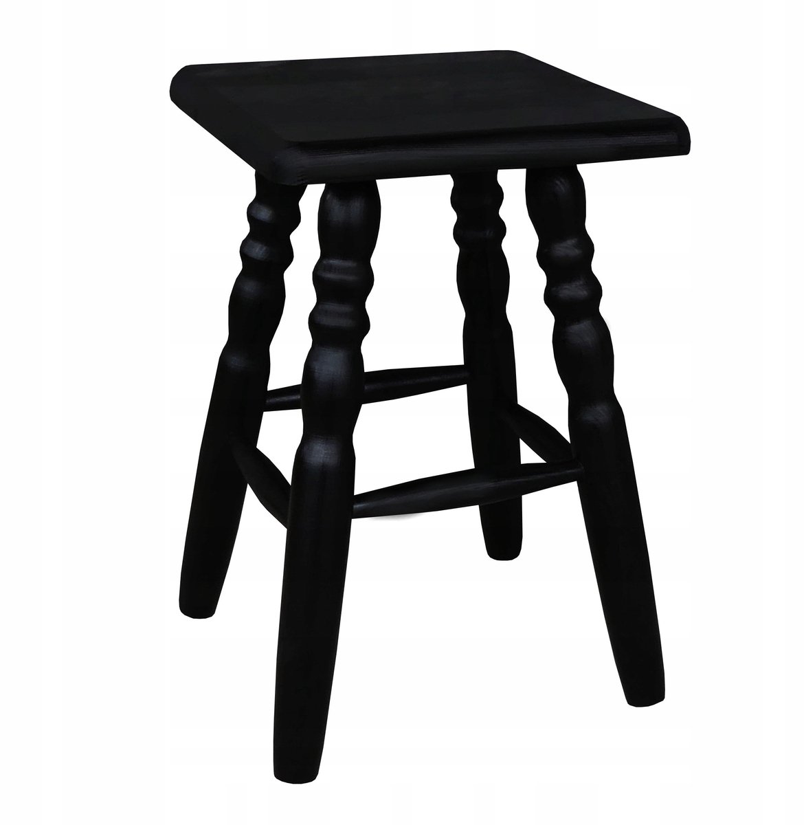 Houten Keukenkruk Vierkant Zwart - 45cm Hoog