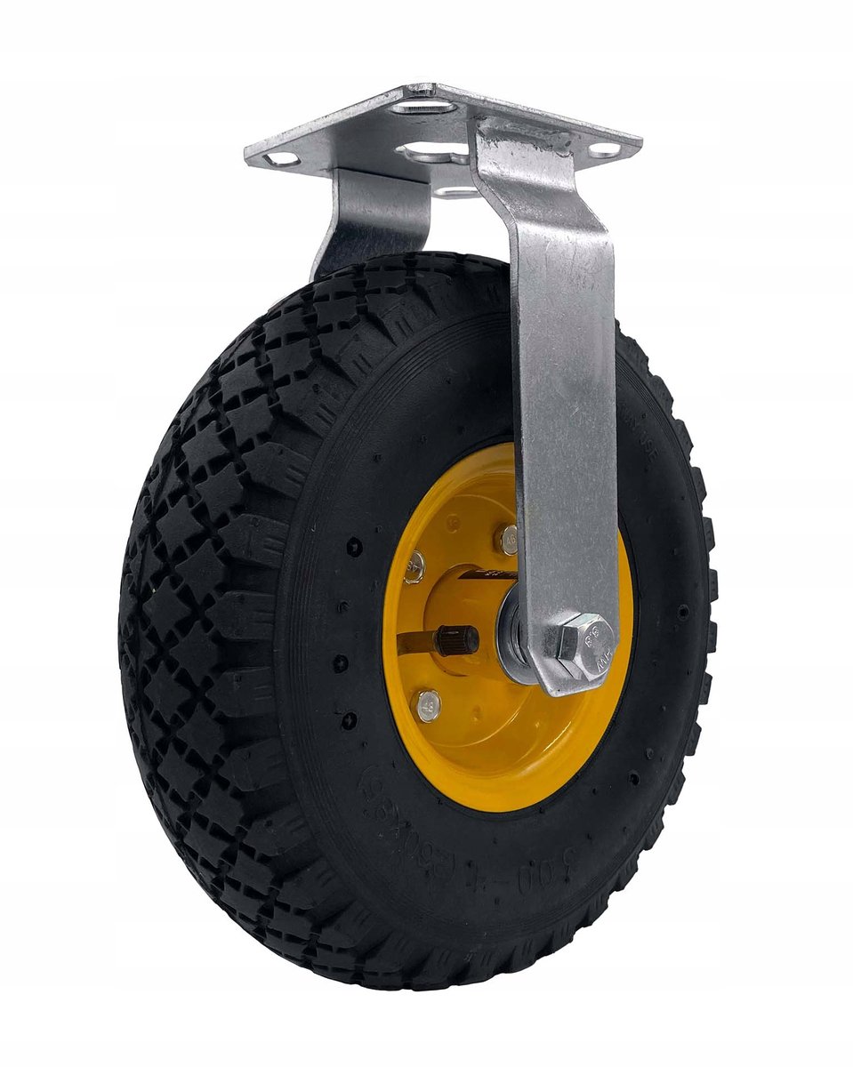 Pneumatische Wielband 25cm met Vaste Stalen Basis - 150kg