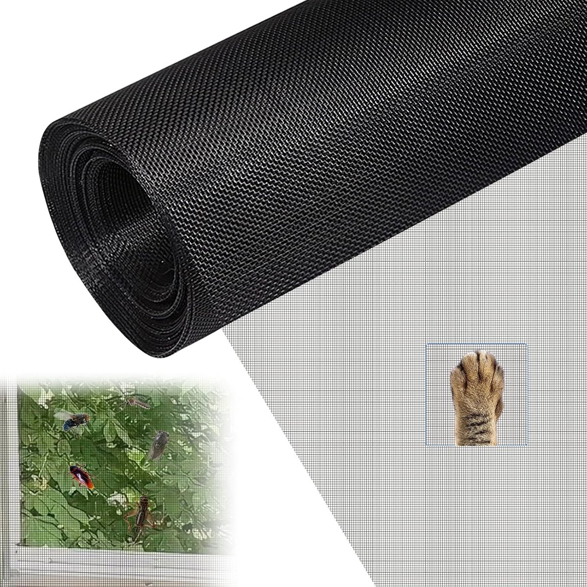 Vliegenraam 120 x 250 cm - Glasvezel - UV-bestendig - Aanpasbaar voor ramen - ShopVlot