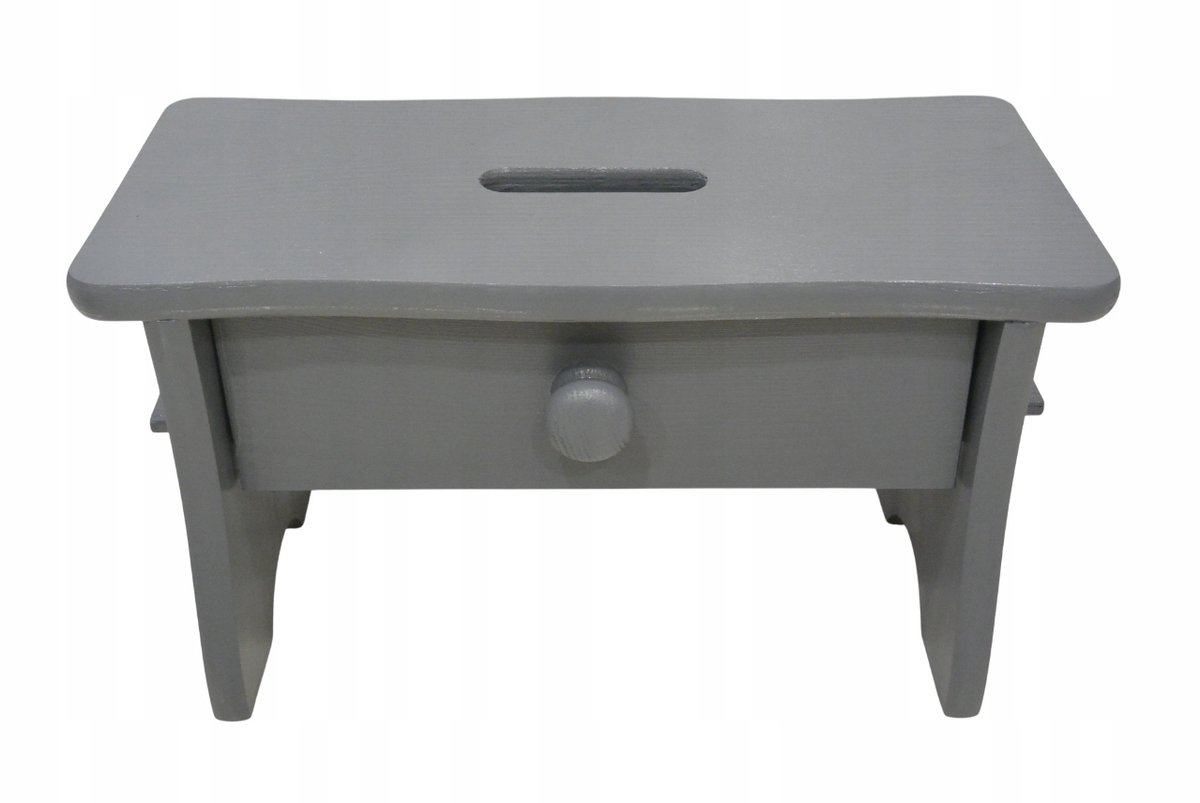 Grijze pot met dienblad - Hout - 21 cm hoog