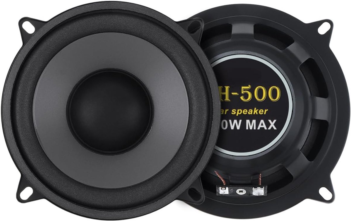 Autoluidsprekers 500W - 2-weg hifi coaxiaal - krachtige bas en heldere hoge tonen - optimale geluidskwaliteit - ShopVlot