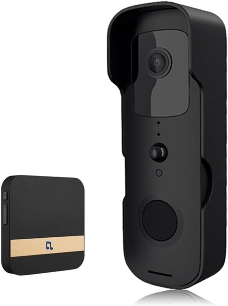 Smart Video Deurbel - Draadloze Intercom Camera - Veiligheid Thuis - IP55 Waterdicht - 1080P HD - Zwart