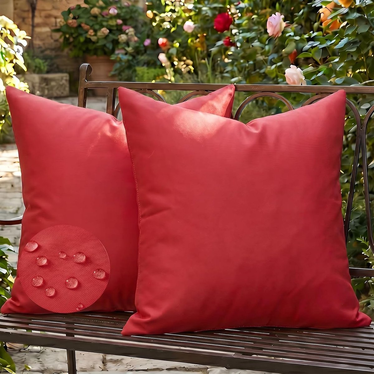 Tuinkussenhoes 50 x 50 cm - Groen - Waterdicht - Beschermt kussens tegen weersinvloeden - ShopVlot
