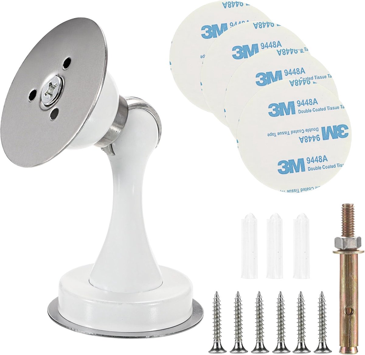Deurstopper RVS Magnetisch - 3m Zelfklevend - Vloer of Wandmontage - Houdt Deur Open zonder Schade - ShopVlot