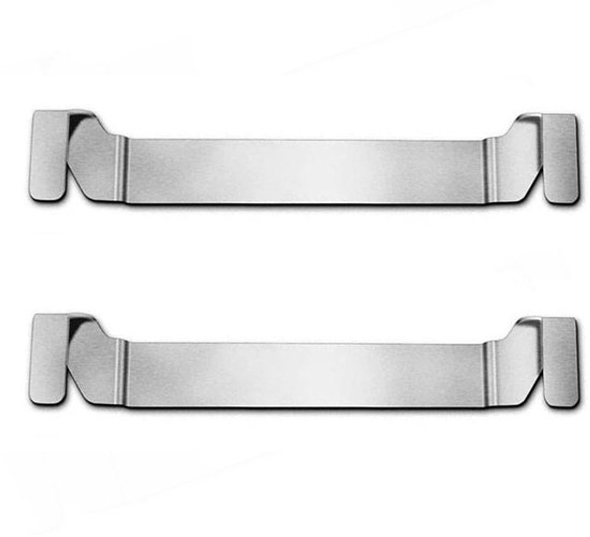2 stuks RVS Grill Spatel Stand - Klem Bevestiging Rand Grill Gereedschap Houder voor Blackstone Grills en Andere Platte Grillen (Zilver)