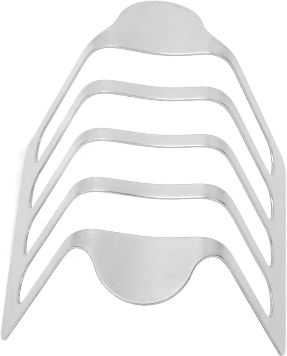 Broodrek RVS - Broodhouder Presentatie - Brood Presenteren - Roestbestendig Materiaal - 12x7x7 cm - Zilver