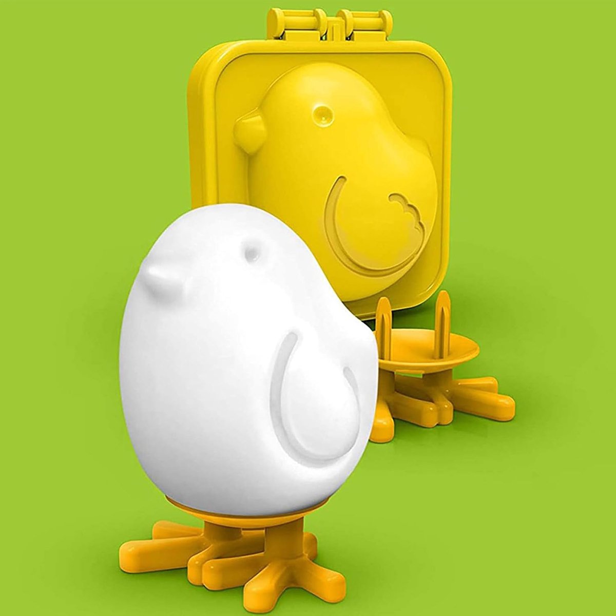 Eiervorm - Vormpjes eieren - Kinderen laten eten - Dierenvormen - 8 x 7.8 cm - Geel