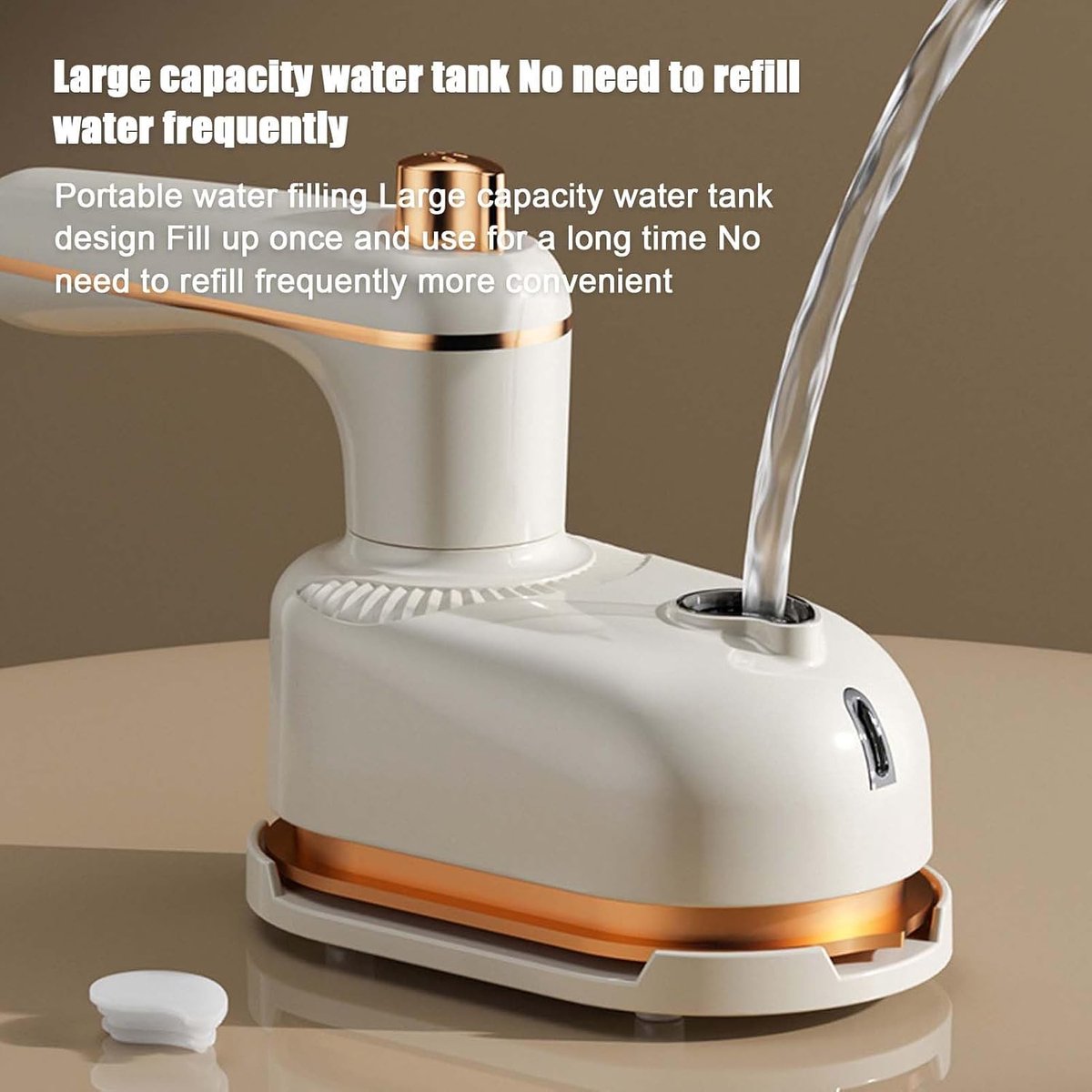 Reis Stoomstrijkijzer - Draagbaar Strijkijzer - Kleding Kreukvrij Maken - Opvouwbaar Draaibaar Ontwerp - 50ml Watertank - Beige