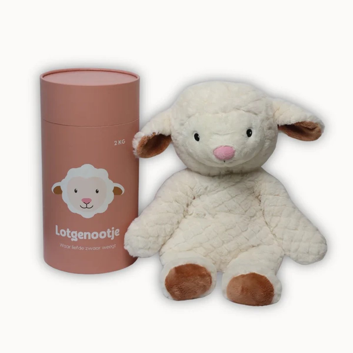Lotgenootje Verzwaringsknuffel Schaap + Mini Schaap - Verzwaarde Knuffel - Weighted Stuffed Animal - Sensorisch Speelgoed - Zware Knuffel Anxiety - Plushie — afbeelding 5