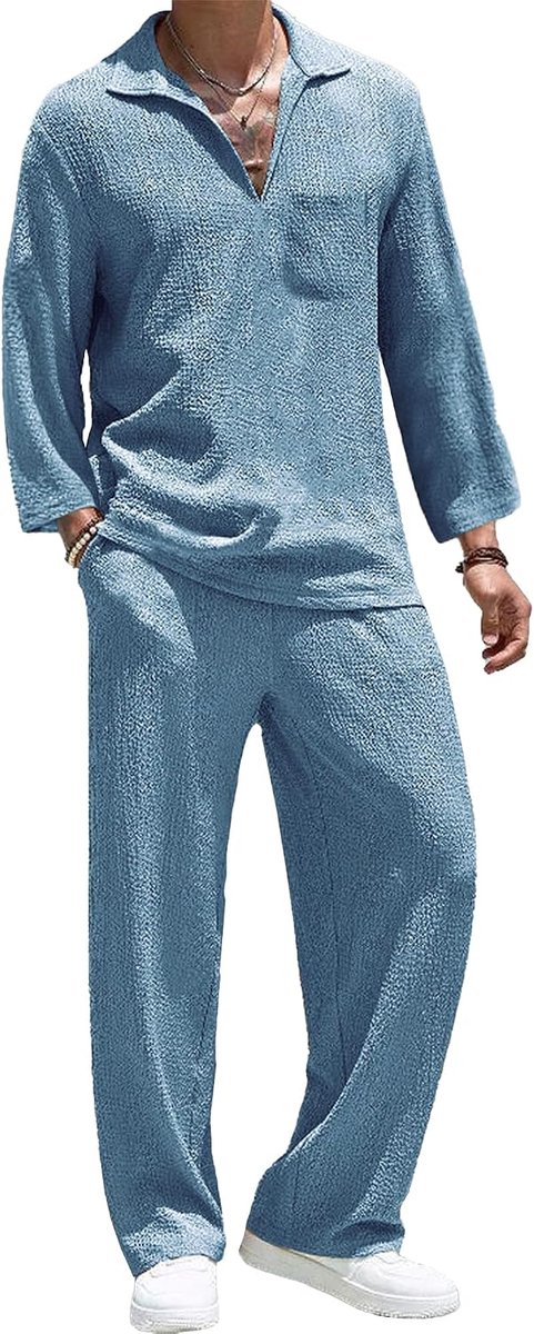 Heren tracksuit 2-delig - lichtgewicht Hawaii outfit - casual stijl - perfect voor warme dagen - SnelShoppen