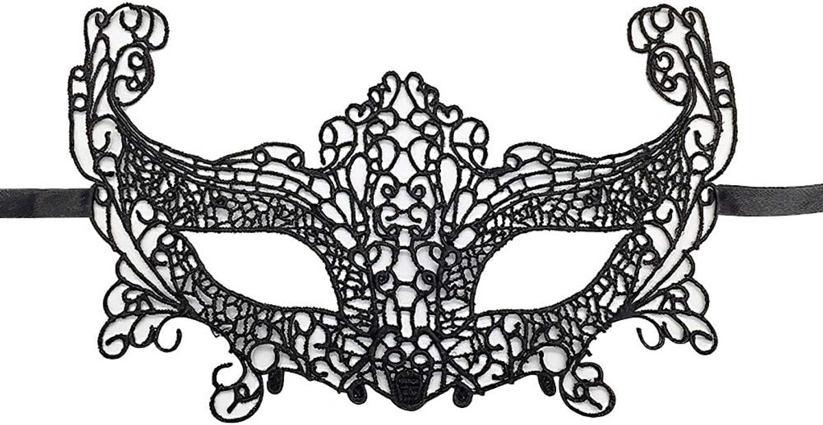 Dames Oogmasker - Zwart Kanten - Sexy Design - Perfect voor Halloween Feest - SnelShoppen