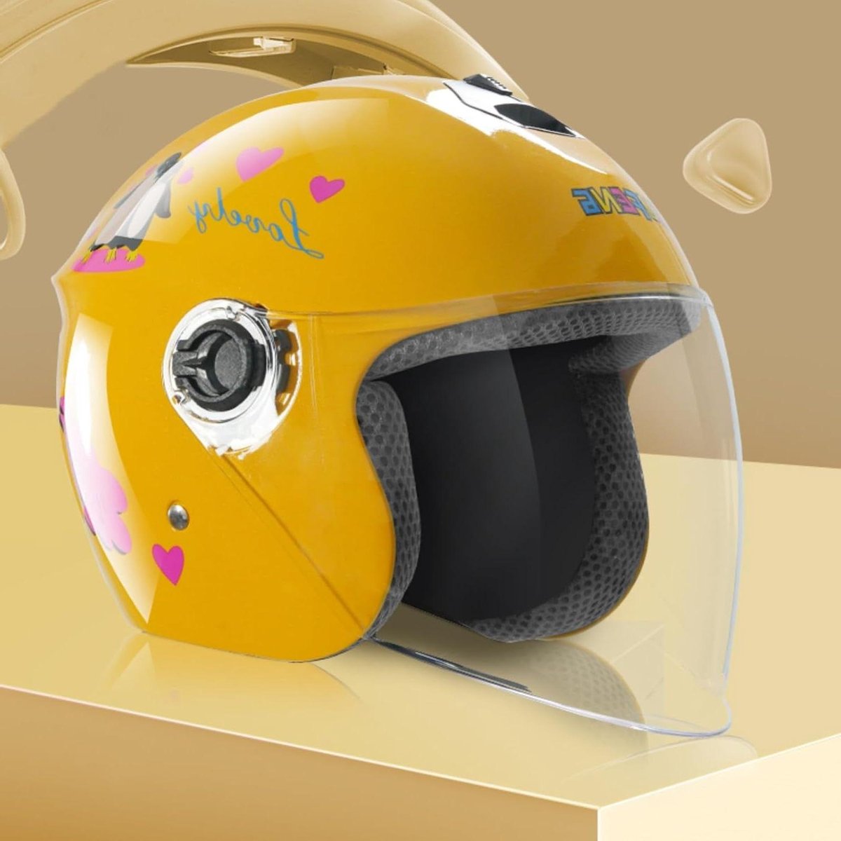 Kinderen Open Helm - Lichte Scooter Helm - Veilig Rijden - DOT Goedgekeurd - 45-54CM - Zwart