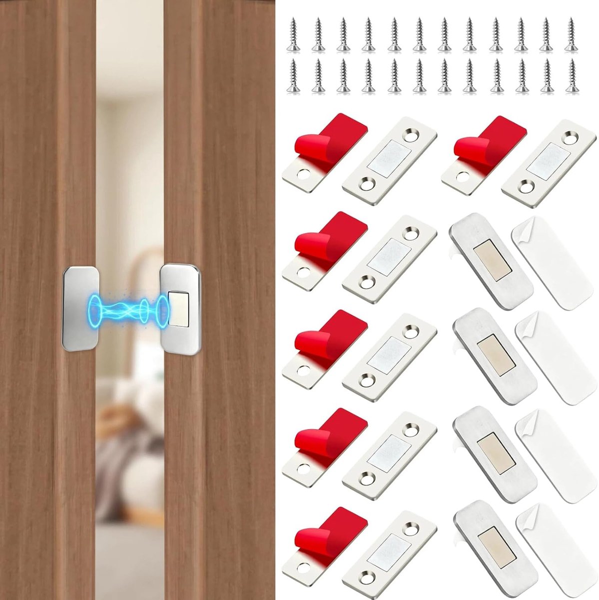 Magnetische sluitingen voor kastdeuren - ultra-dun ontwerp - sterke magneten - ideaal voor meubels - SnelShoppen