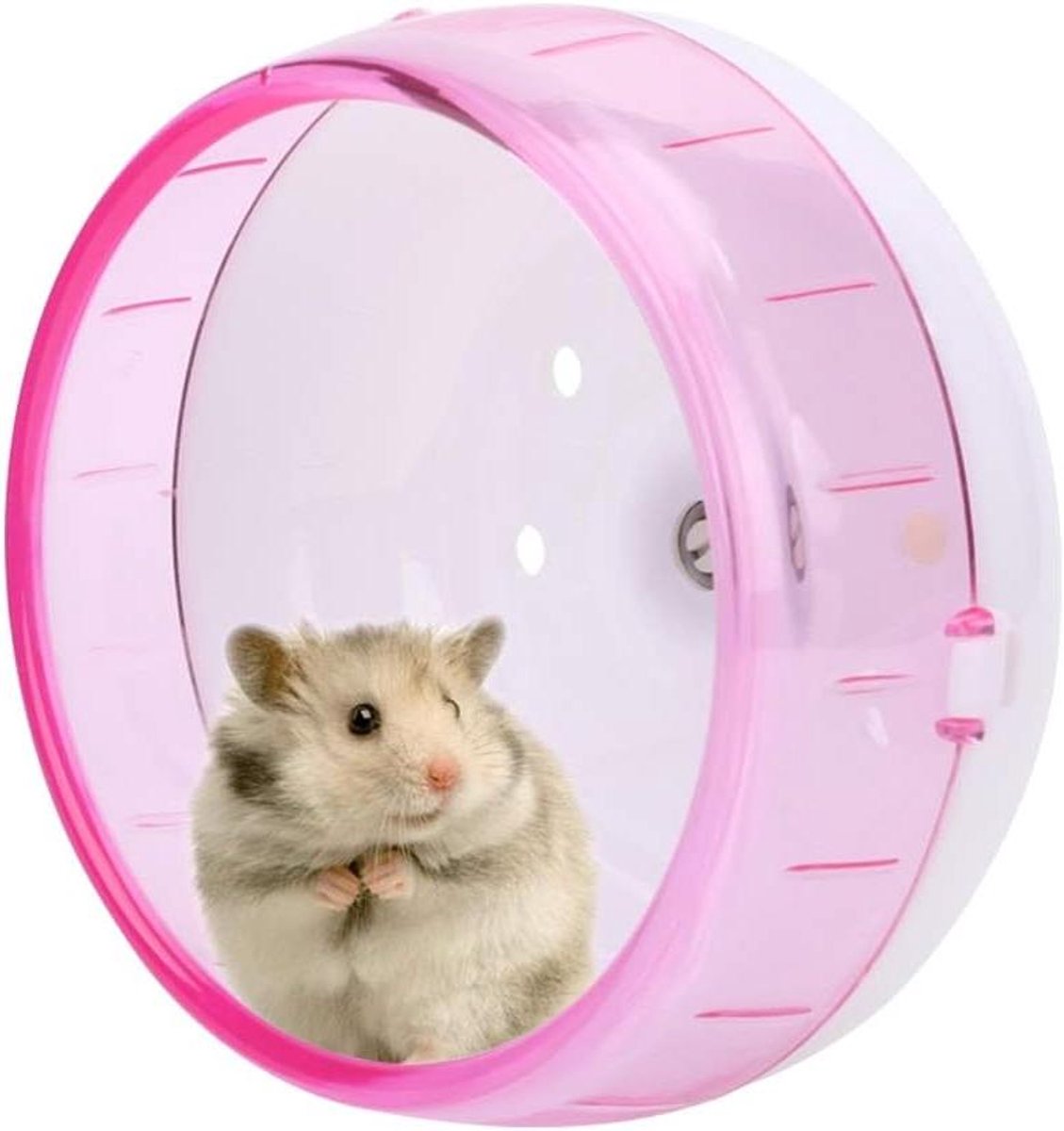 Loopwiel Hamster - Dieren Speelgoed - Actieve Beweging - Stille Werking - 115 cm - Roze