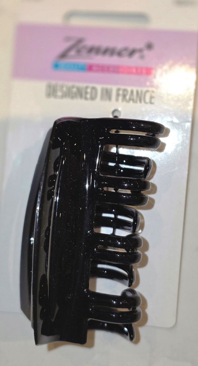 Zenner haarklem zwart - regular size - designed in France - extra grip