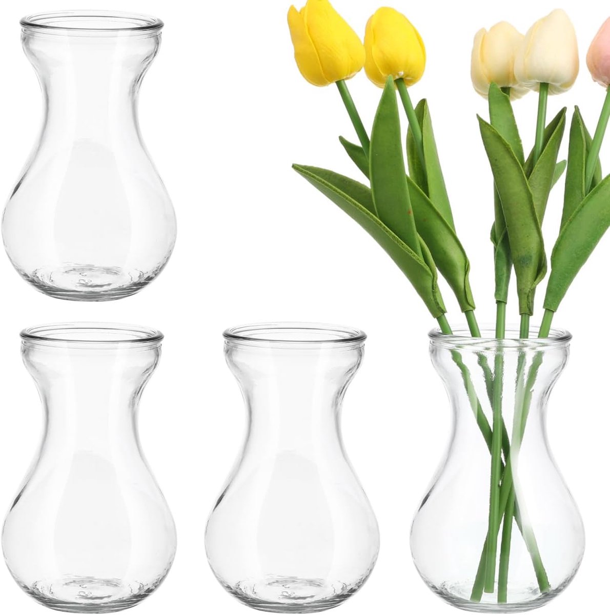 Glazen vaas voor hyacinten - transparant glas - vintage globe design - perfect voor hydroponics - SnelShoppen
