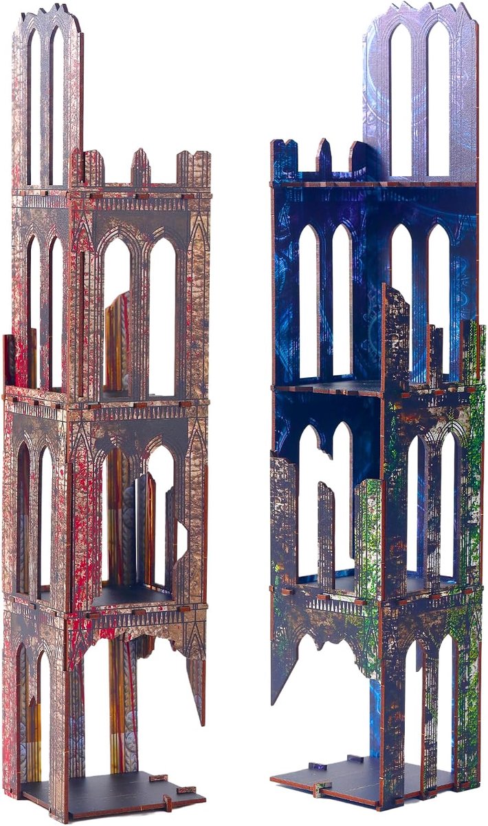 Gothic Sci-Fi Towers terrein set - 28mm geverfd - modulair landschap - Sci-Fi battlezone voor tabletop spellen - ShopVlot